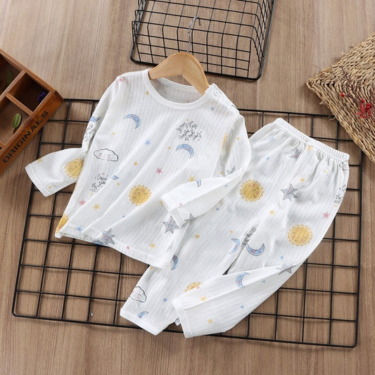 Printed cotton baby pajamas