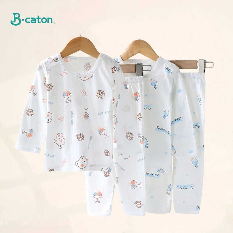 Printed cotton baby pajamas