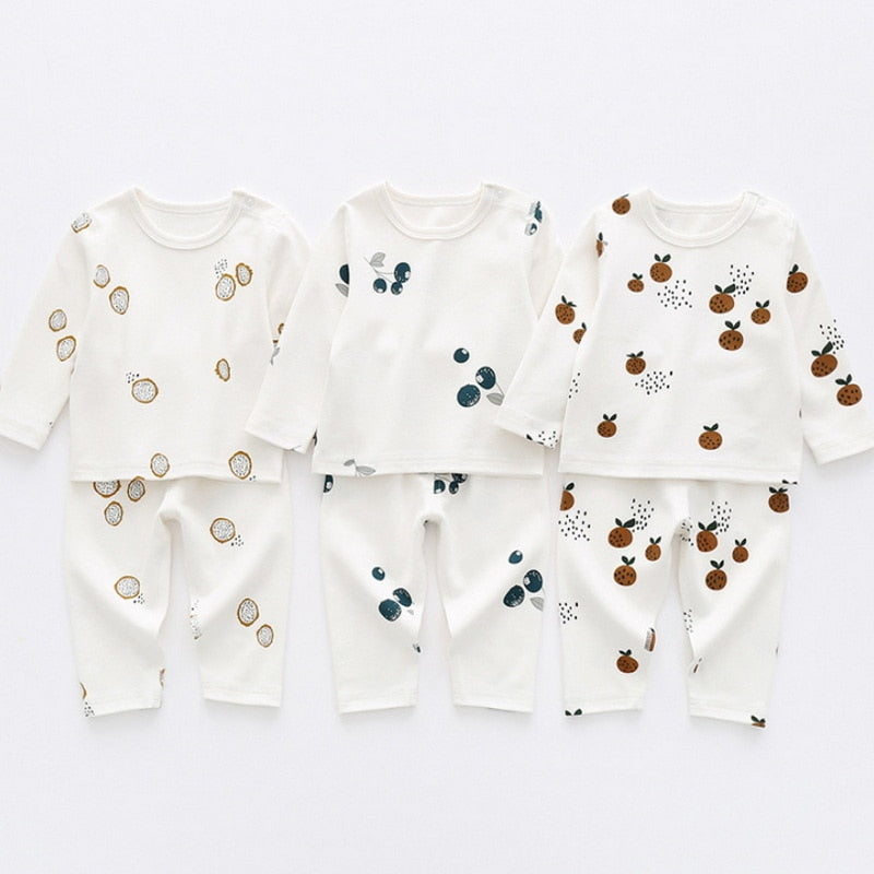 Newborn fruit printed 2pcs set