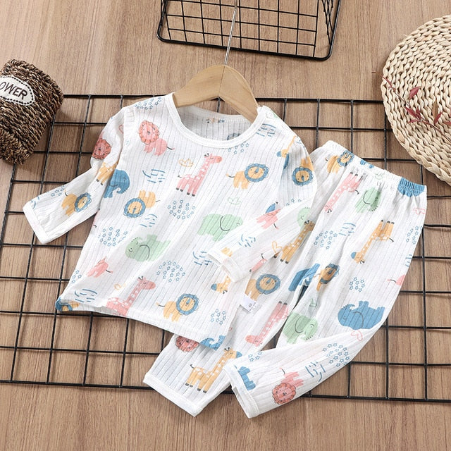 Printed cotton baby pajamas