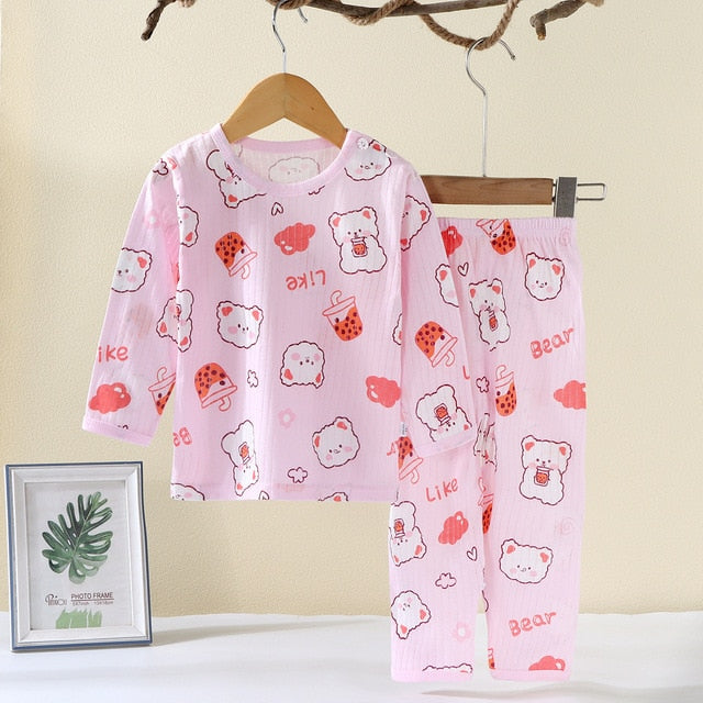 Printed cotton baby pajamas