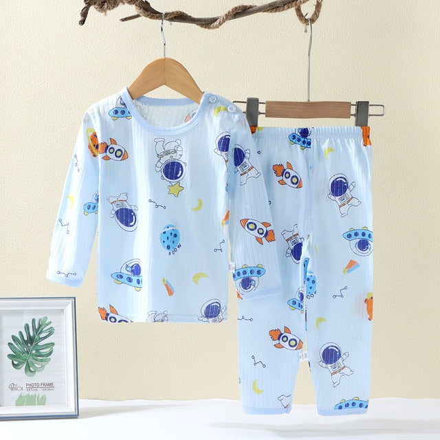 Printed cotton baby pajamas